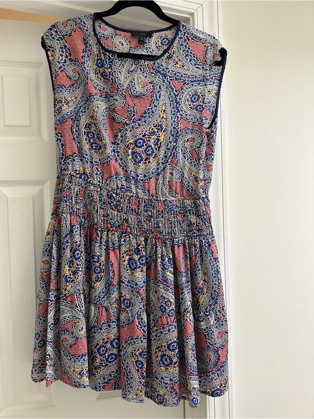 J. Crew Silk Sleeveless Paisley Print Dress